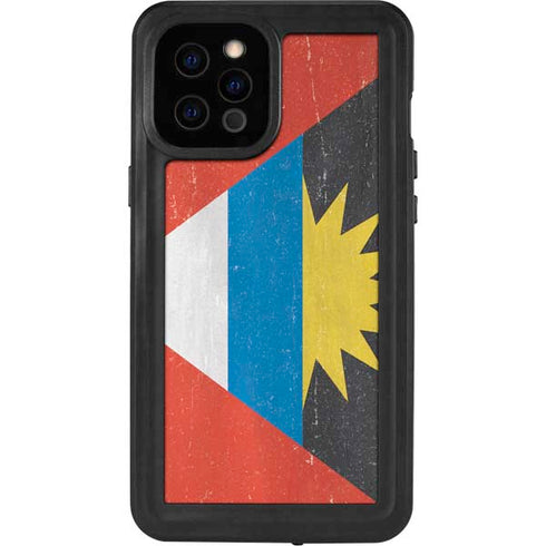 Antigua and Barbuda Flag Distressed iPhone 12 Pro Max Waterproof Case